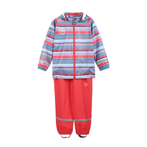 Color Kids Rain Suit set- Jacket and Bibbed Pants