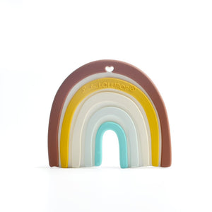 Loulou Lollipop Silicon Teether- Neutral Rainbow